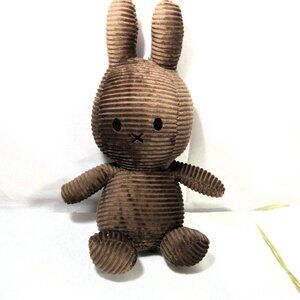 MIFFY CORDUROY PLUSH RABBIT BUNNY EASTER NEW 11" GIFT QUALITY BROWN